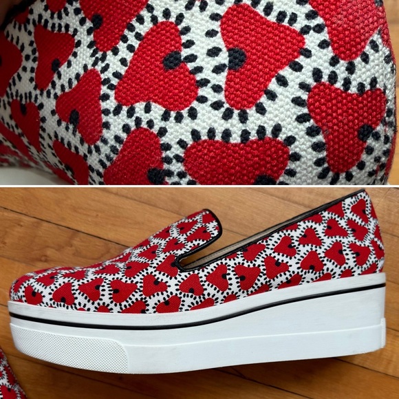 Stella McCartney Shoes - STELLA MCCARTNEY Hearts Binx Slip-On Wedge Platform Sneaker Women's Size EU 40